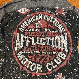 Men’s Affliction Long Sleeve Hooded Shirt